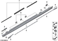 51775A62B34-Moulding-dr side primer rh