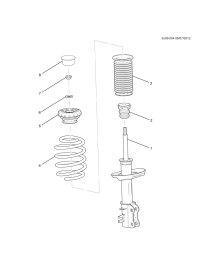 95214399-Damper, front suspension strut