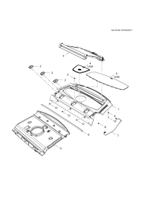 84338699-Garnish assy-rr window (base shelf) (incl. 2-9)