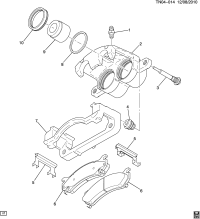 19210705-PAD KIT,RR DISC BRK(INCLS 5,6)