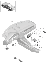 99161315102-Regulator, power window Sw assy  Mirror, outer (Driver seat)