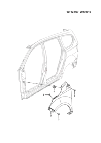 23968232P-PANEL-FENDER LH