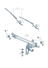 83G955407-Wishbone, aerodynamic wiper