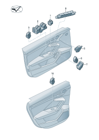 81D959565A-Switch, Mirror assy-outer