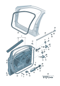 83G837912-Weatherstrip, door, outer (Adhesive)