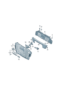 83G853651DCKA-Grille, radiator (black)