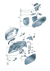 8R1857409AN-Mirror assy-outside, band Adj-power  D-03.11.2014
