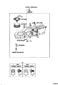 8710436230-Motor sub-assy, heater blower