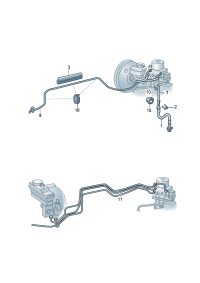 180614723E-From the hydraulic system to the brake hose Tube, brake