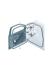 6Q4867911N9B9-Seal, door inside (sateen black)
