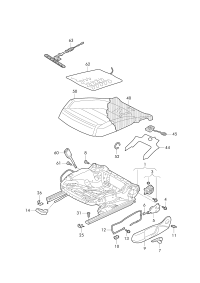 55G881313A82V-Garnish, seat tray For height adjuster Bracket (ti black), seat