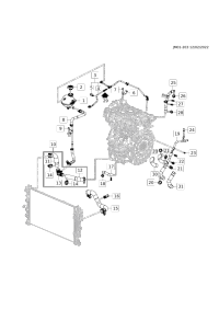 26381941-Hose, engine coolant bleeder (incl. 4,5)