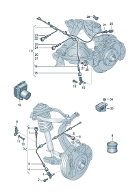 4F0972252A-Sensor, speed Brake pad Wire, wear indicator