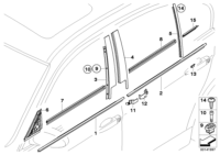 51337906907-Trim sash B pillar door fr lh
