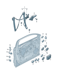 83G837461-WINDOW WINDER LH FRT/A6