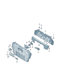 83G853651B-GRILLE, RADIATOR