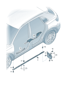 83G853889-Garnish assy-s/rail lwr
