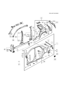 84024379-Reinforcement, center pillar, outer (incl. 34,35)