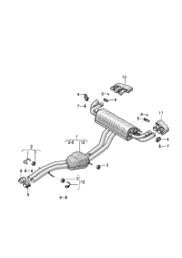 36A253181D-Muffler & rr Damper assy-exhaust