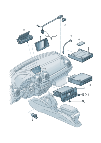 8X0919070B-Knob set Car radio