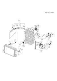 24113015-Pipe, water pump inlet (incl 9-11,37)