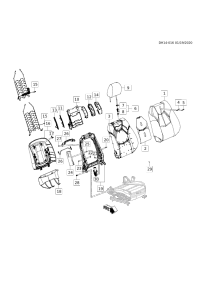 84942536-Garnish, front seat back pad (mic w/vinyl map pocket-high content) (incl 17)