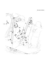 84790775-Retractor, rear seat belt (incl. 2)
