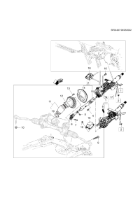 84059205-Shaft, center stee (23358470 replaced by 84059205 for other SGM vehicles) (including 14, 15)