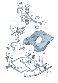 4B0906087P-Fuel pump Reservoir tank
