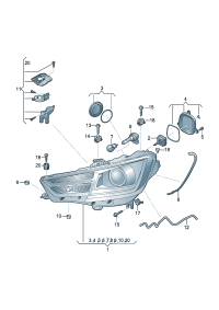 8WD941005-Headlamp, Bulb-gas discharge