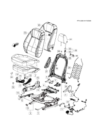 84049281-Handle, front seat vertical actuator (black)