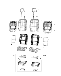 6PW72TX7AE-COVER FRONT SEAT BACK