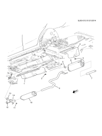 96858623-Insulator, exhaust muffler, rear (96858623*95483684)