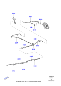 6L1Z2282AB-Hose assy-brake, lh (no roll stability control OR no electronic stability control)