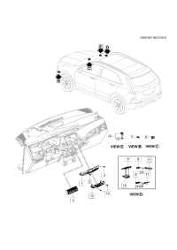 84039837-Bracket, front view driver information camera