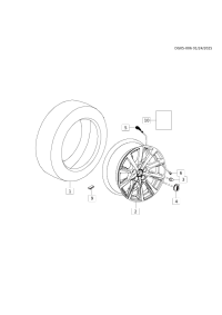 84004235-Wheel (wheel-18x8.5j aluminum 29MM O/S 120X5XM14 B/C)