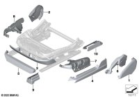 52105A41FE4-Escutcheon seat track outer rh