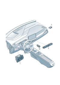 11D925200C-Knob-multifunction For direct boarding  Available with key emblem: