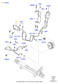 6L7Z3A719AA-Hose assy, hose assy. P/s pressure (pump to gear)