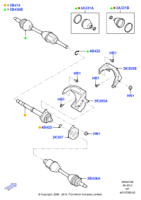 6L8Z3A329A-Kit-repair, cv joint