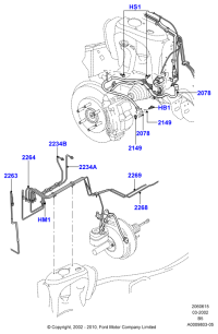 6L1Z2078BA-Hose assy-brake, lh