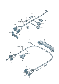 6Q0971145Q-Harness, Cover, rr. hatch  D-05.06.2003