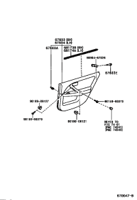 6817333010-WEATHERSTRIP, REAR DOOR GLASS, INNER RH