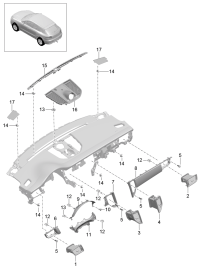 95B819701-AIR VENT/AUDI Q7/2007-2015