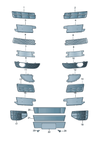 4L0807682B-GRILLE ASSY-REAR COOLER,OUTLET