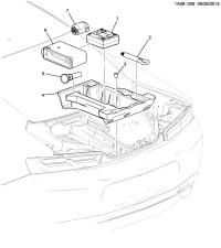 84086509-Bracket (black), trunk lid