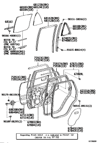 6816335030-WEATHERSTRIP, REAR DOOR GLASS, OUTER