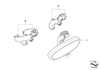 51169302876-Mirror, inside manual/LED indicator/radio