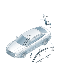 4K8854543-Seal, roof frame