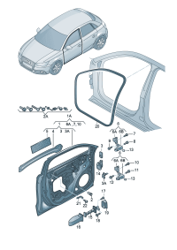 8X4831051A-Door assy-rr, lh